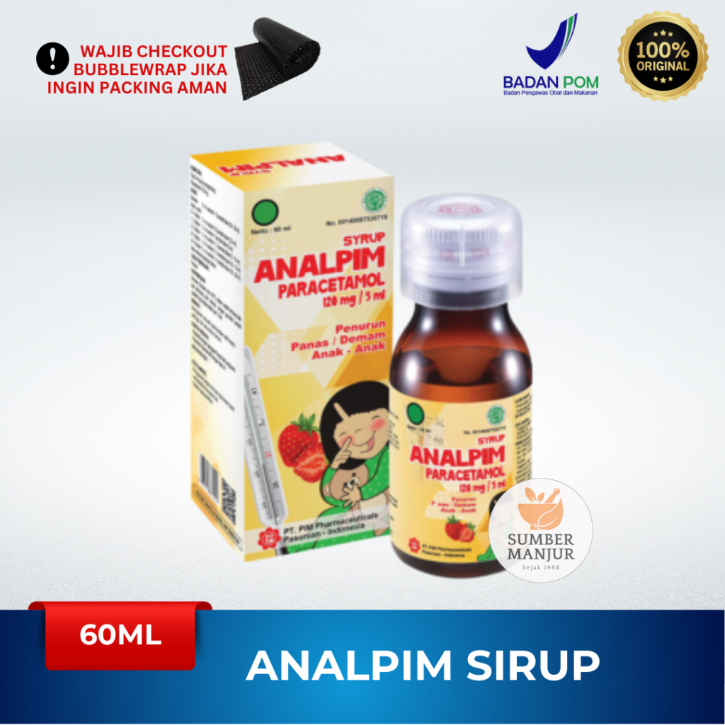 ANALPIM SIRUP | PARACETAMOL SIRUP - OBAT PEREDA NYERI/DEMAM ANAK