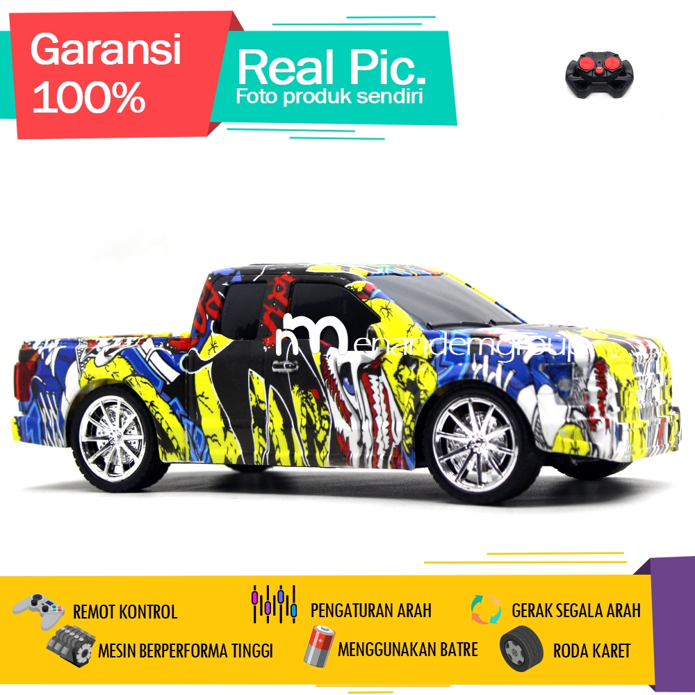 Mainan Mobil Remot Kontrol RC Adventure Car Offroad Double Cabin Trail Monster Model Angkut Barang
