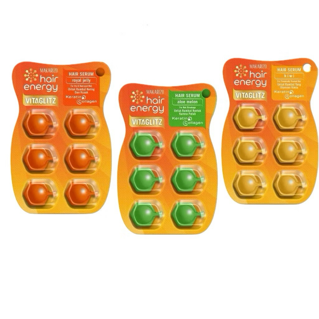 Makarizo Vitaglitz Hair Keratin Serum Vitamin Rambut All Variant