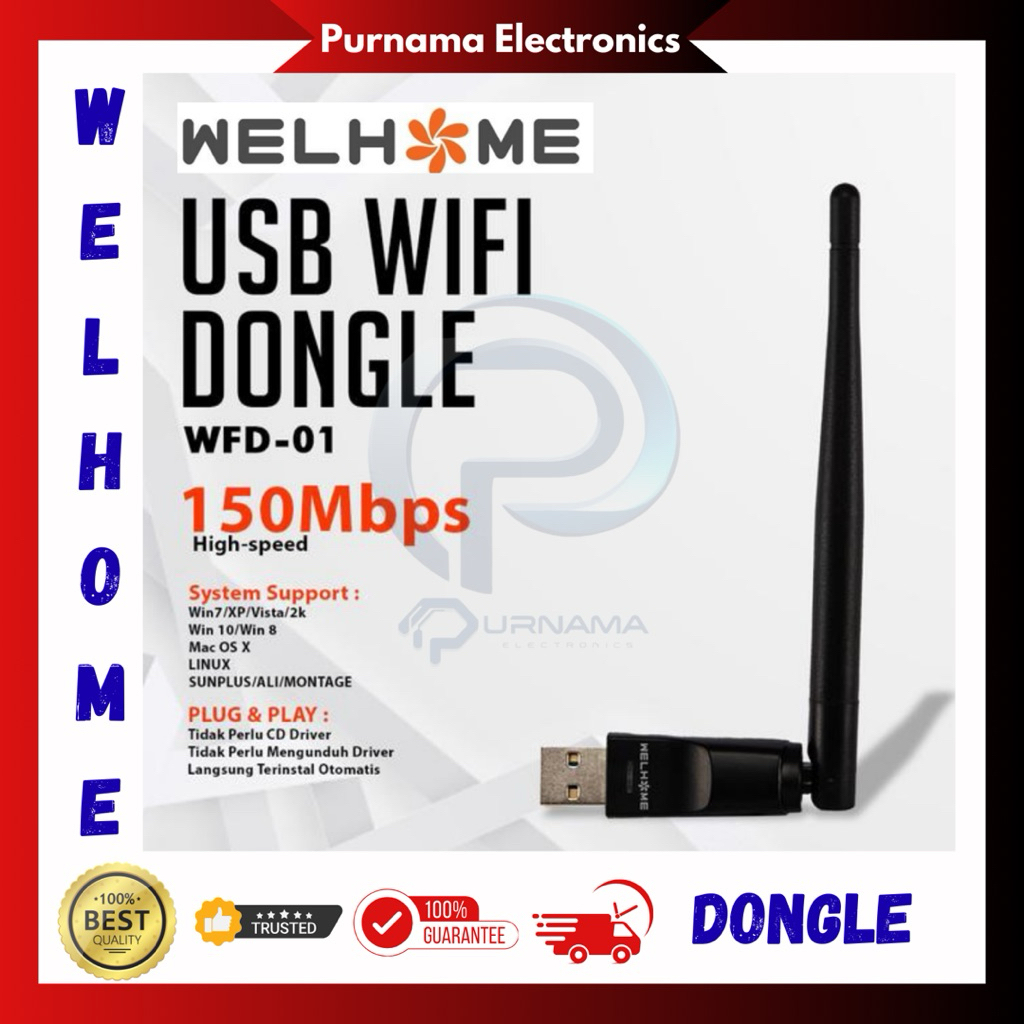 Dongle Wifi STB Usb Welhome WFD-01 Universal