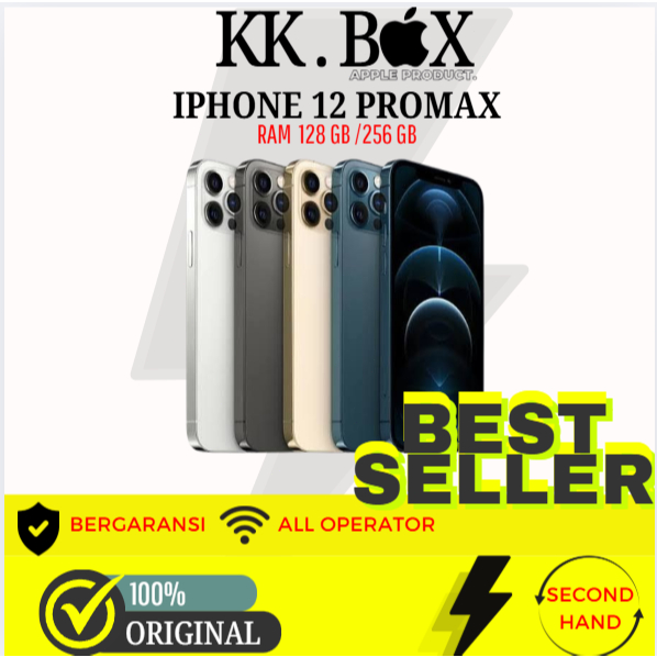 Apple iPhone 12 PRO MAX 128GB 256GB SECOND FULLSET MULUS ORIGINAL GARANSI