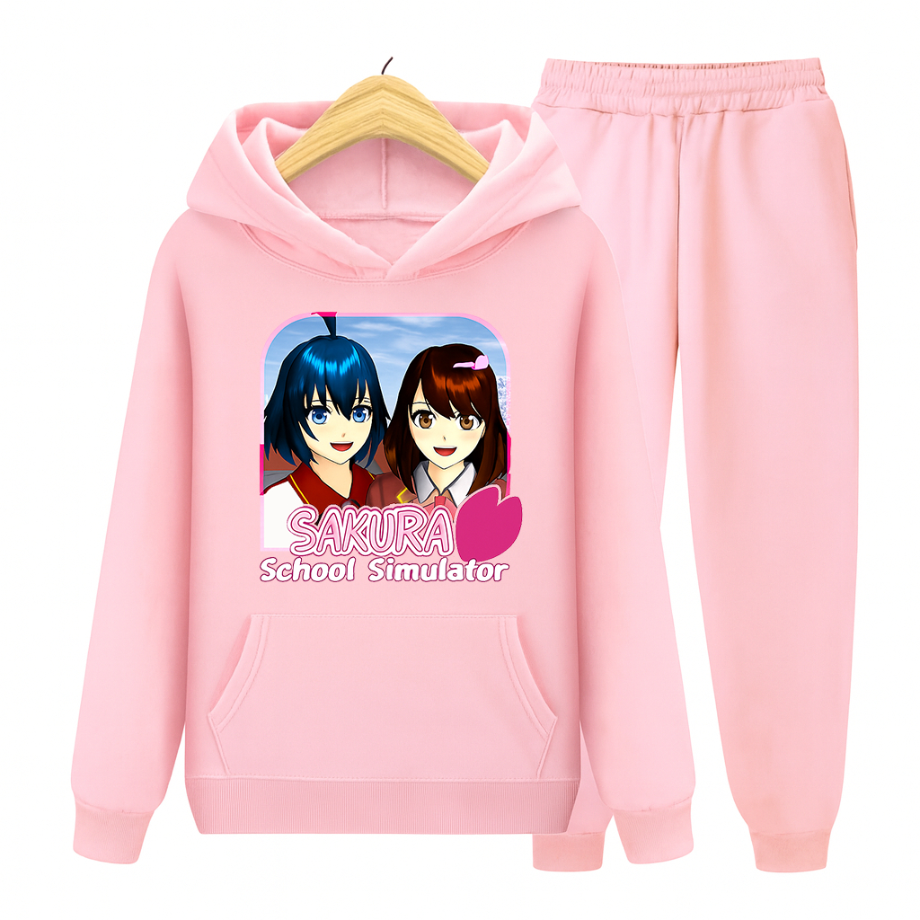 YMF - Setelan Sweater Hoodie Sakura School Simulator | Anak-Remaja ( SET Hoodie - Sakura School Simu