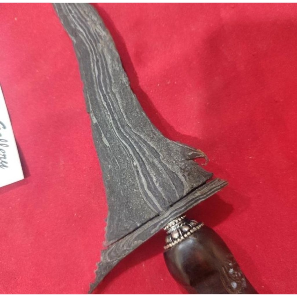Keris Carubuk patrem sangat tua pamor banyu mili
