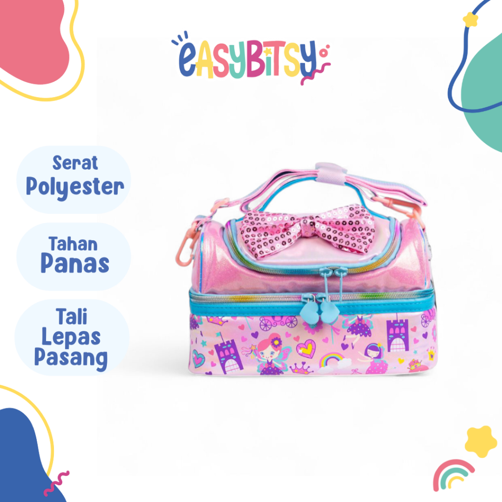 Easy Bitsy - Tas Bekal Lunch Bag Box Mermaid Unicorn Tempat Makan Anak Perempuan TK SD - Petter