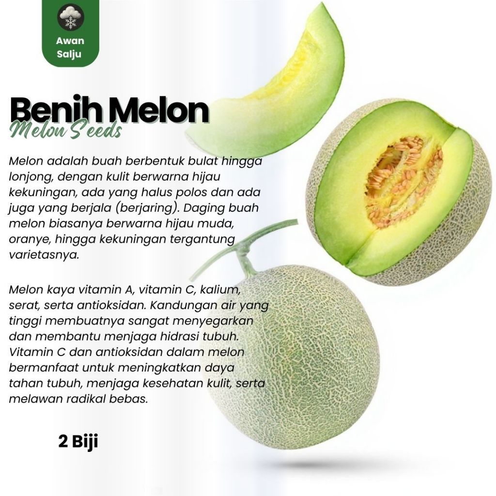 Benih Buah Melon Bibit Buah Melon Benih Buah-buahan Berkualitas