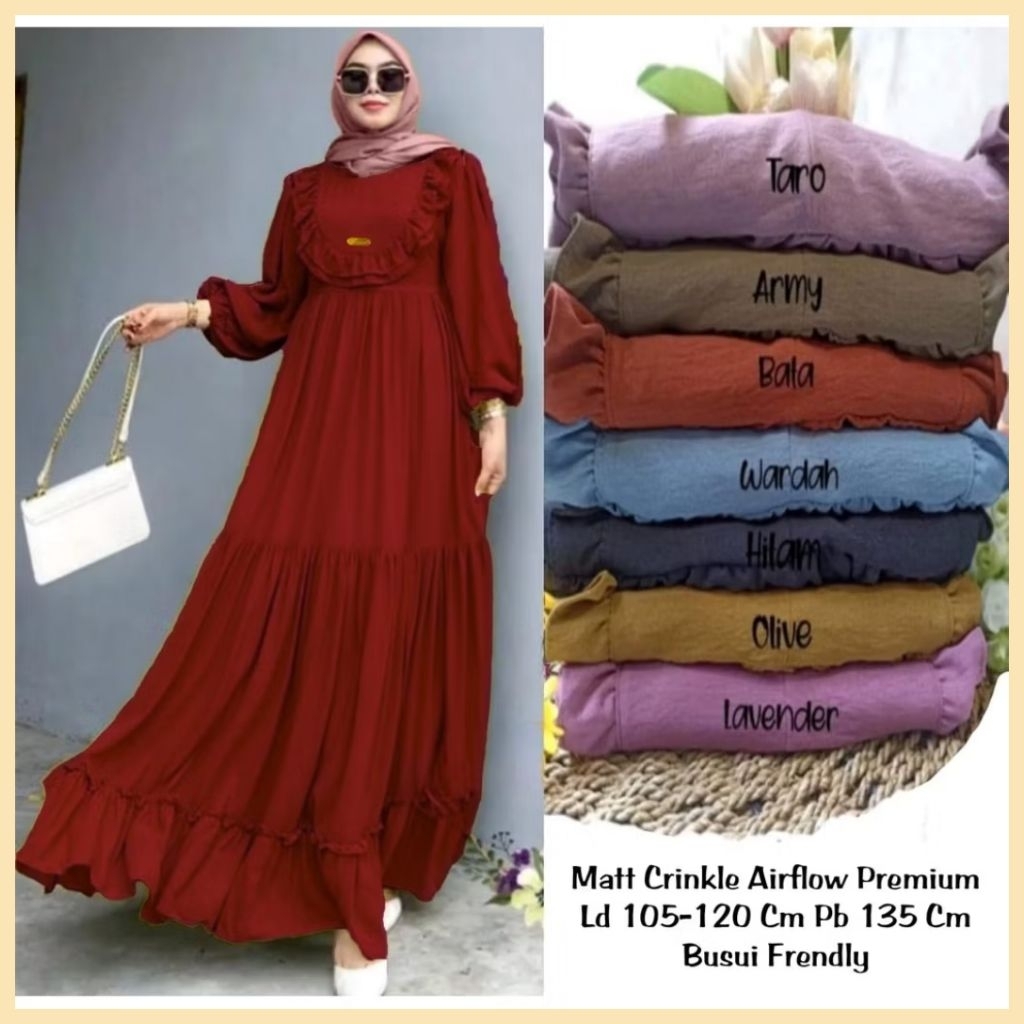 Gamis Rempel - Dress Muslim Rempel Susun - Gamis Rempel Premium
