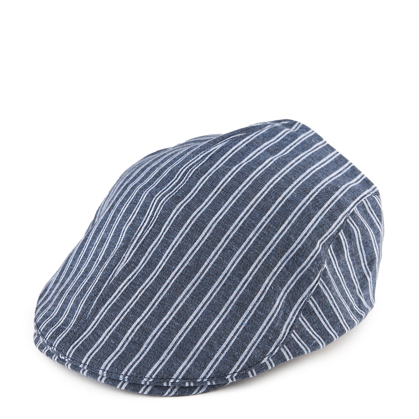 -Urban State - Striped Flat Cap - Blue