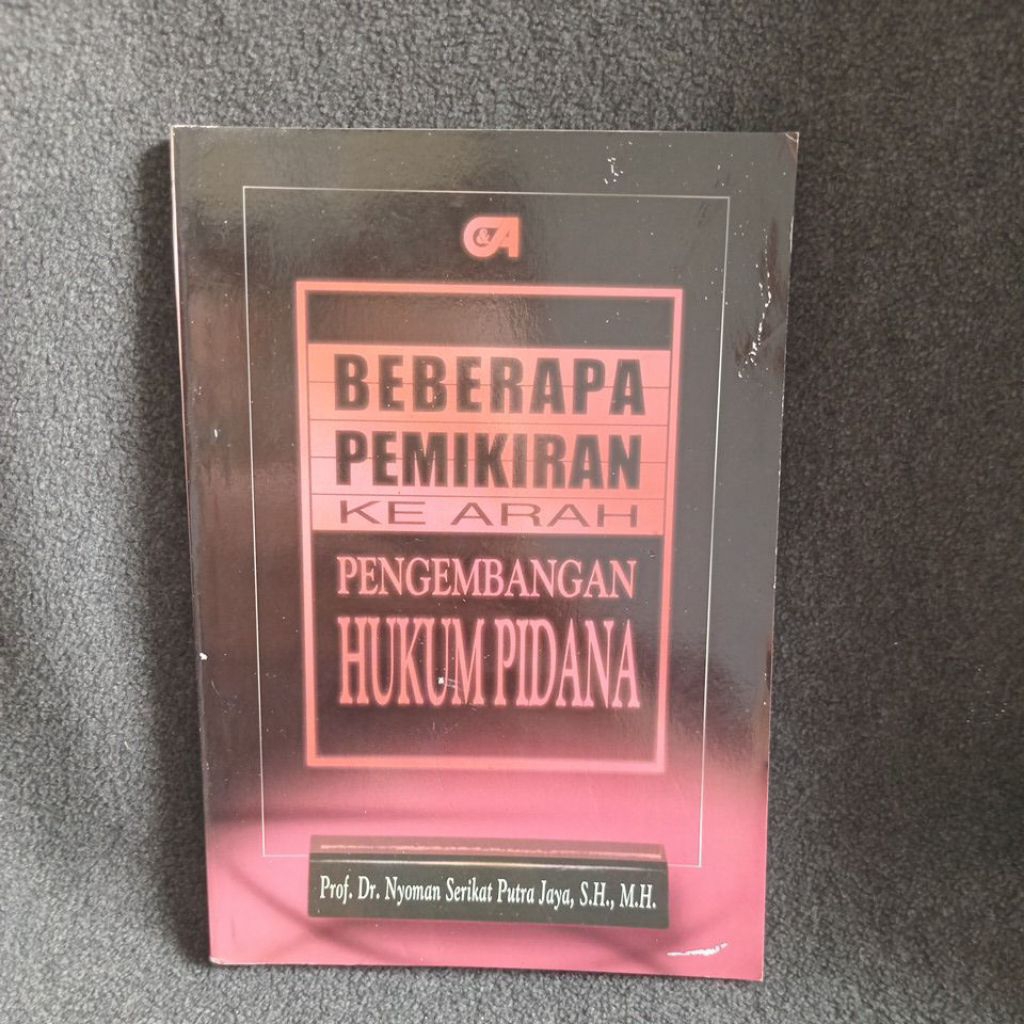 BUKU BEBERAPA PEMIKIRAN KE ARAH PENGEMBANGAN HUKUM PIDANA - PROF DR NYOMAN SERIKAT PUTRA JAYA SH MH