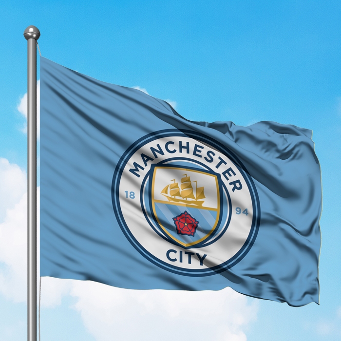 BENDERA POSTER KAIN Manchester city F.C. FLAG POSTER FOOTBALL city