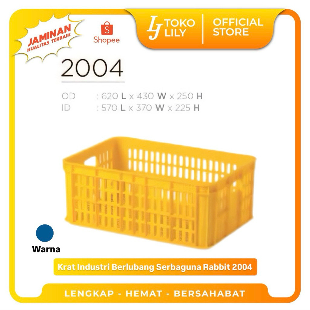 Krat Industri Kontainer Berlubang Serbaguna Rabbit 2004