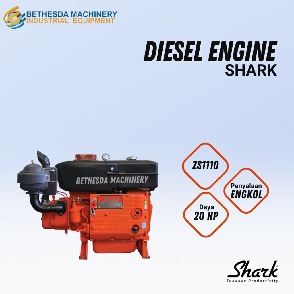 Diesel 20 Hp Mesin Diesel Engine 20 Hp Shark ZS1110