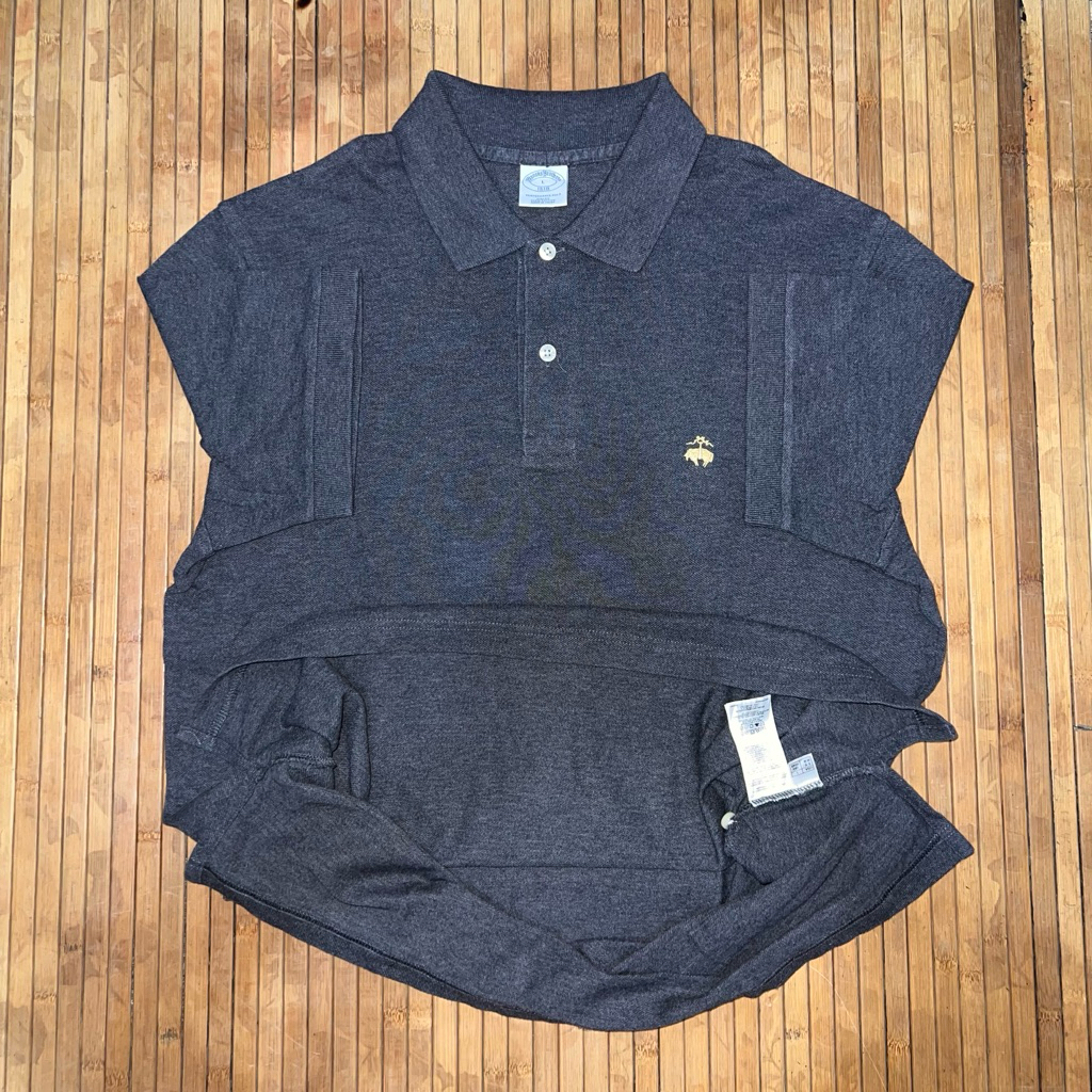 BROOKS & BROTHERS BASIC GREY POLO SHIRT
