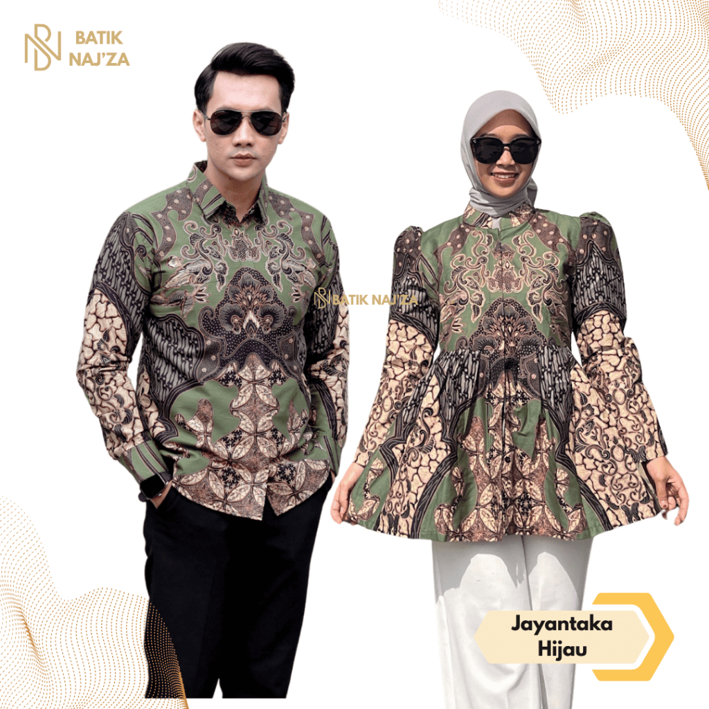 BATIK KEMEJA PRIA WANITA  COUPEL LENGAN PANJANG BATIK BAJU KOKO KAIN BATIK PREMIUM  NYAMAN DAN TIDAK