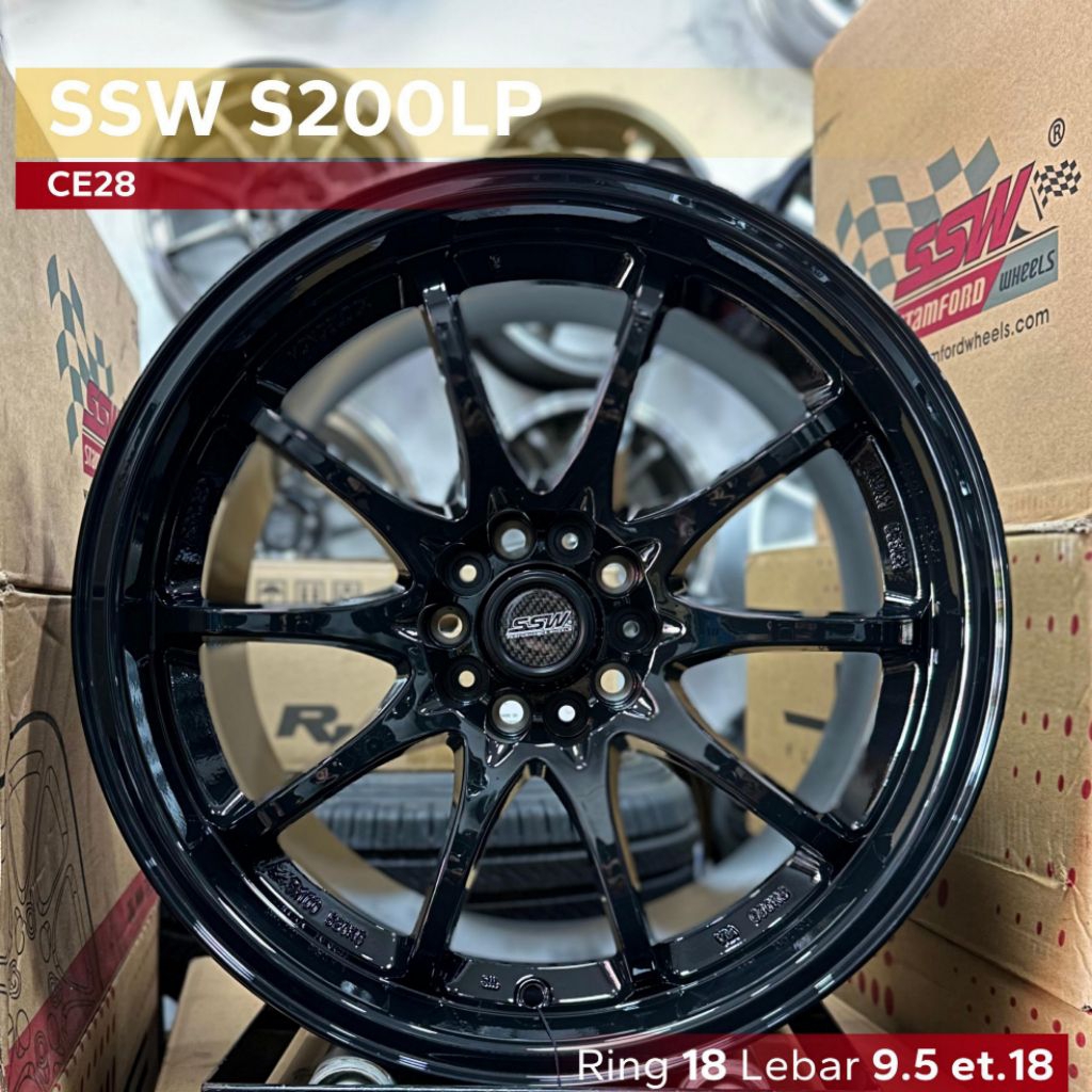 VELG RACING CE28 ORIGINAL SSW THAILAND R18 LEBAR 9,5 PCD 5X114,3 velg racing mobil ring 18 velg mobi
