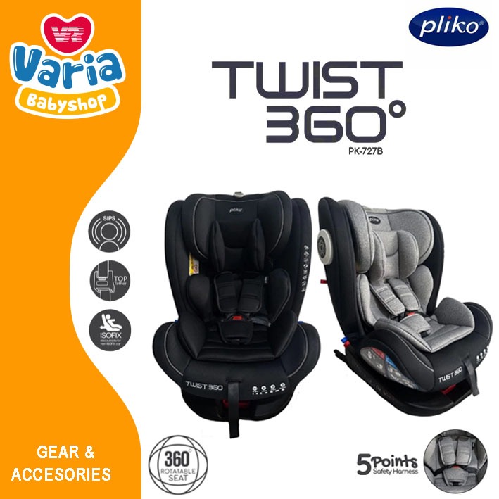 Carseat Pliko Twist 360 PK 272B / Kursi Mobil Anak Bayi / Dudukan Mobil Bayi | PLIKO