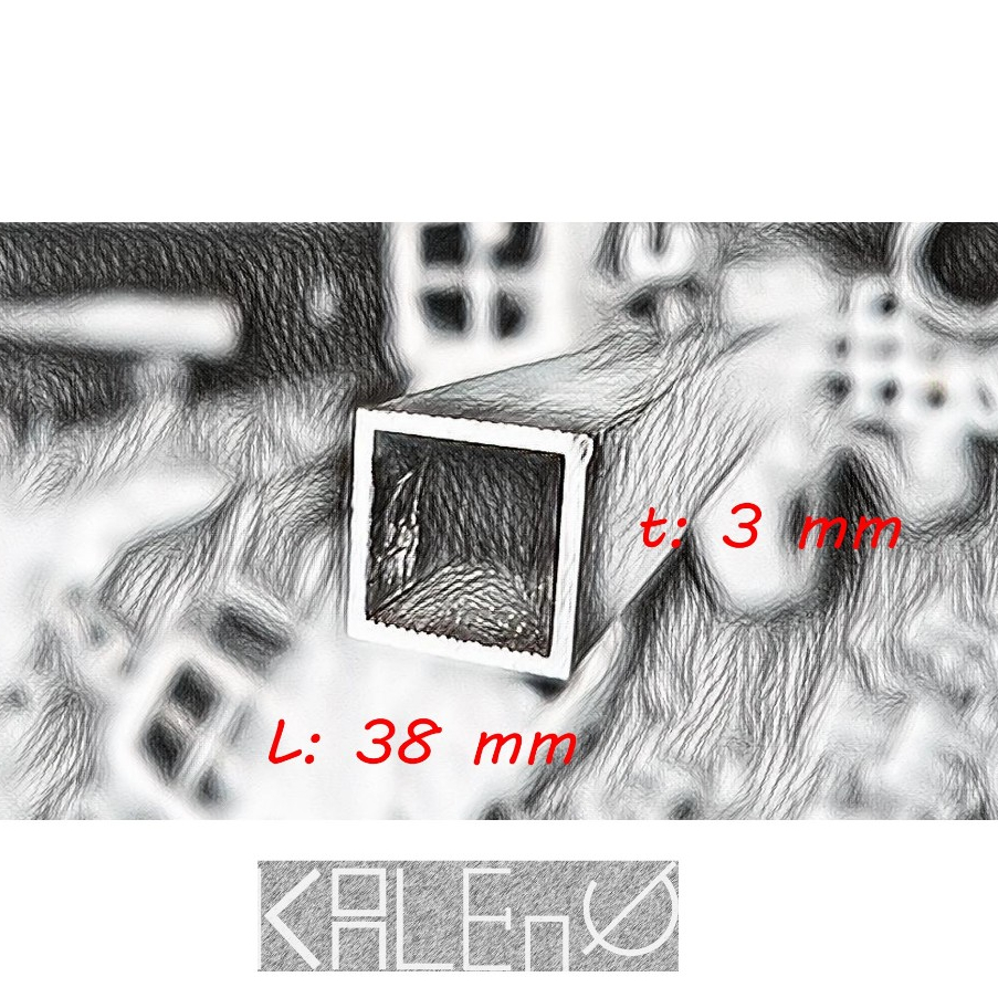 Hollow Kotak Aluminium (1½" x 1½") 38 x 38 x 3 mm