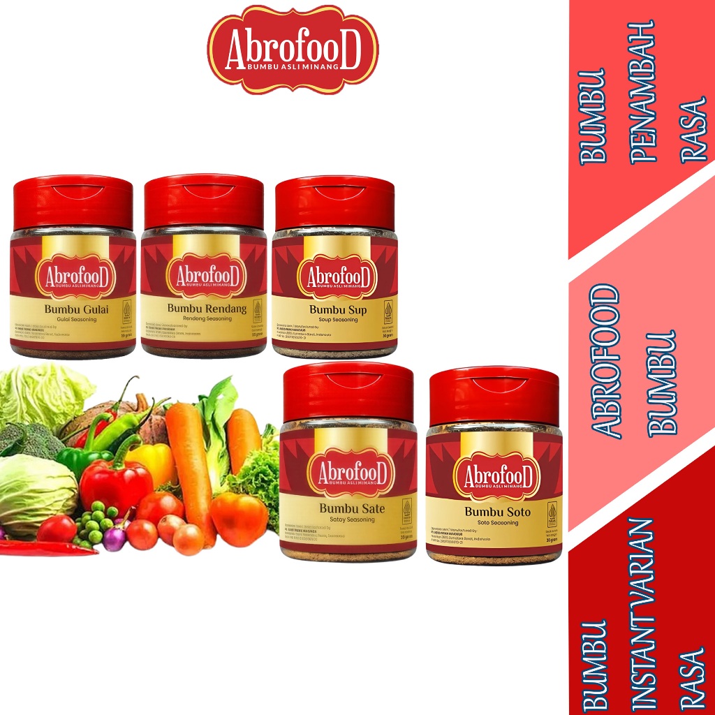 

Bumbu Instant Varian Rasa - Abrofood - Bumbu Masak Penambah Rasa - 30gr