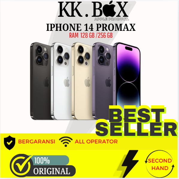 Apple iPhone 14 PRO MAX 128GB 256GB SECOND FULLSET MULUS ORIGINAL GARANSI