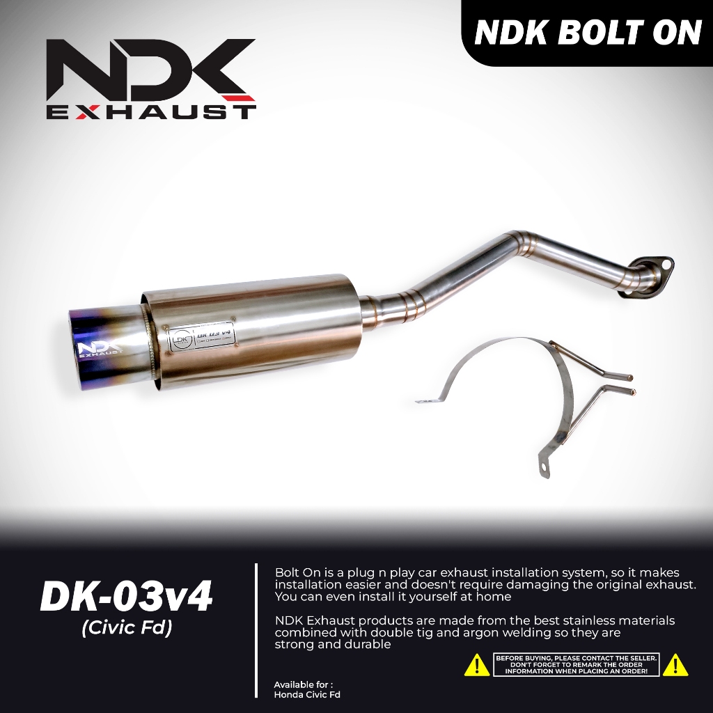 NDK KNALPOT BOLT ON HONDA CIVIC FD NDK VARIAN KNALPOT RACING MOBIL HONDA CIVIC FD CIVIC FB NDK EXHAU