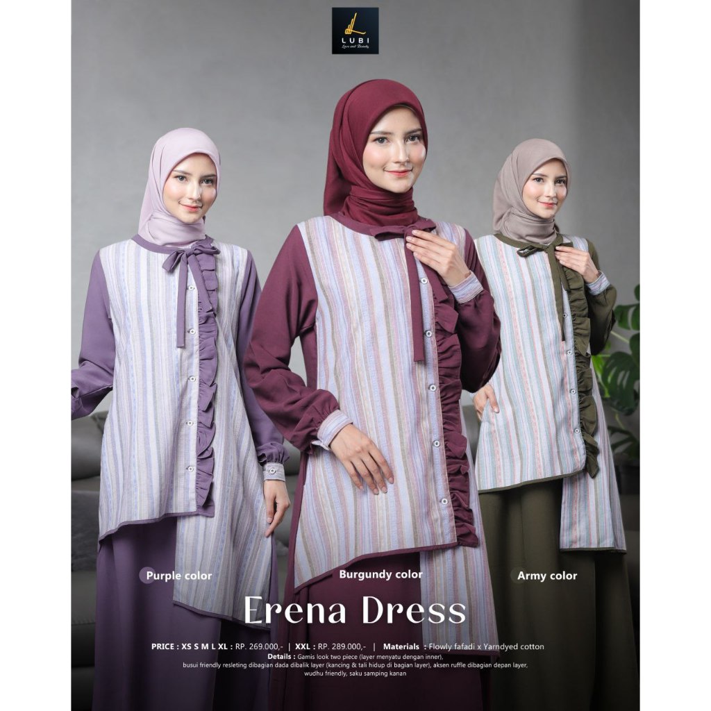 ERENA DRESS TERBARU BY LUBI