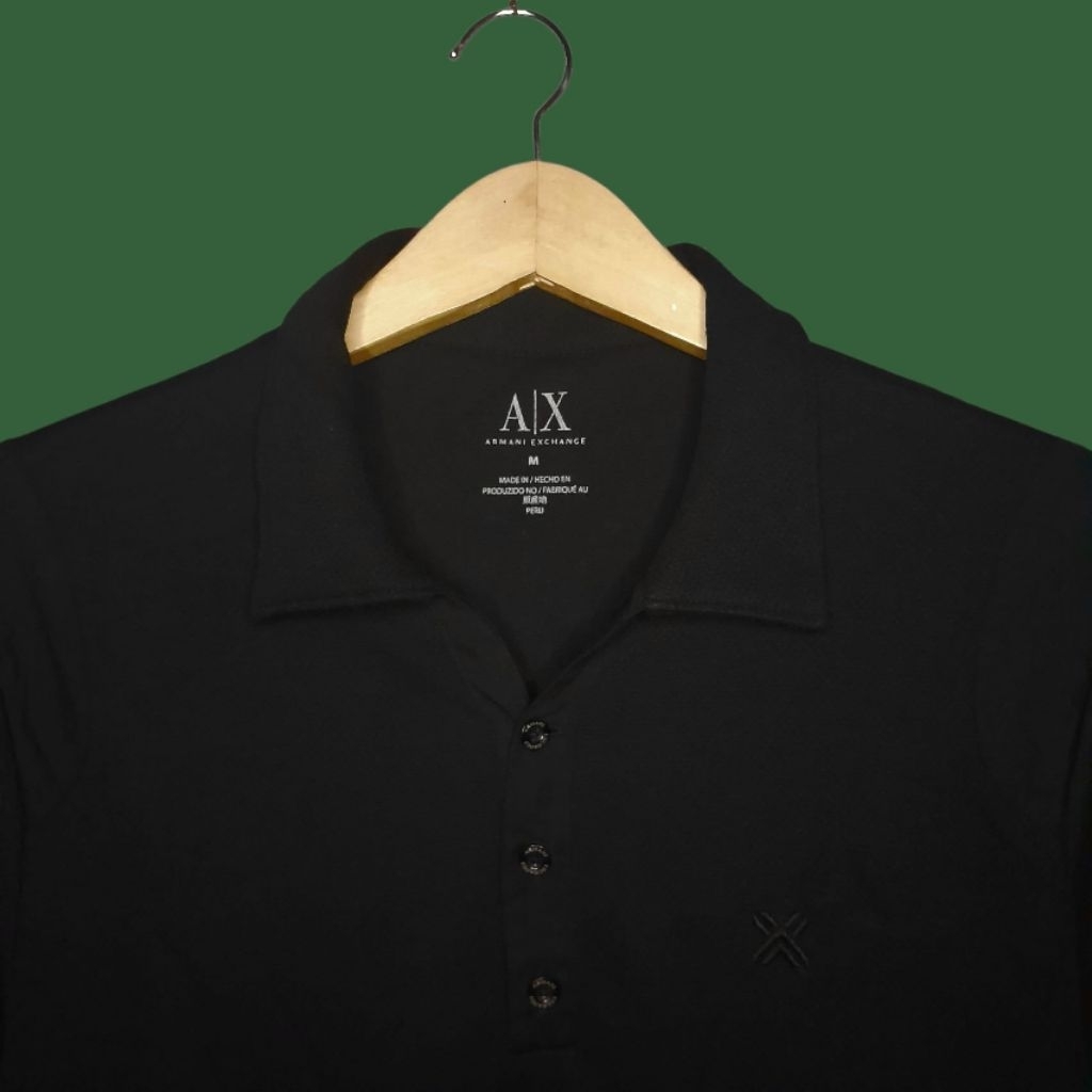 ARMANI EXCHANGE Kaos Kerah Pria, Atasan Berkerah Pria