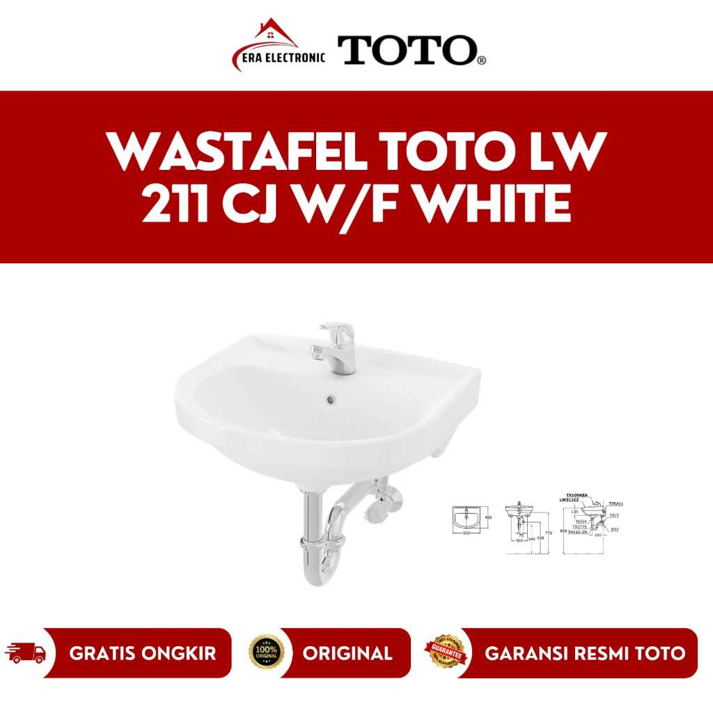 Wastafel Toto LW 211 CJ // Wastafel Toto LW211 CJ ( BODY ONLY)