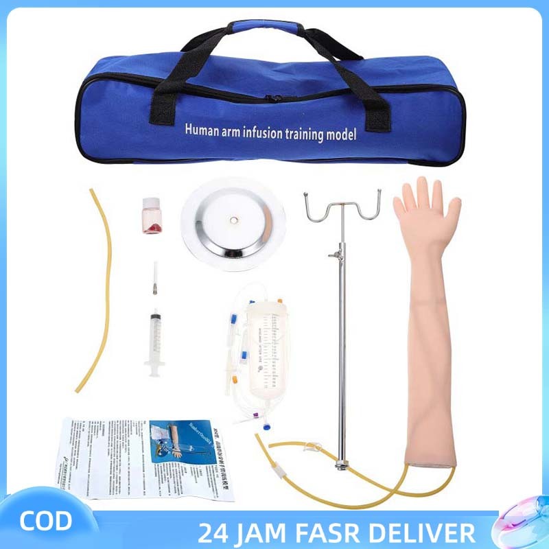 1 Set Manekin Tangan Infus Lengan Infus Silikon Manekin Lengan Infus Manekin Phantom Alat Peraga Tan