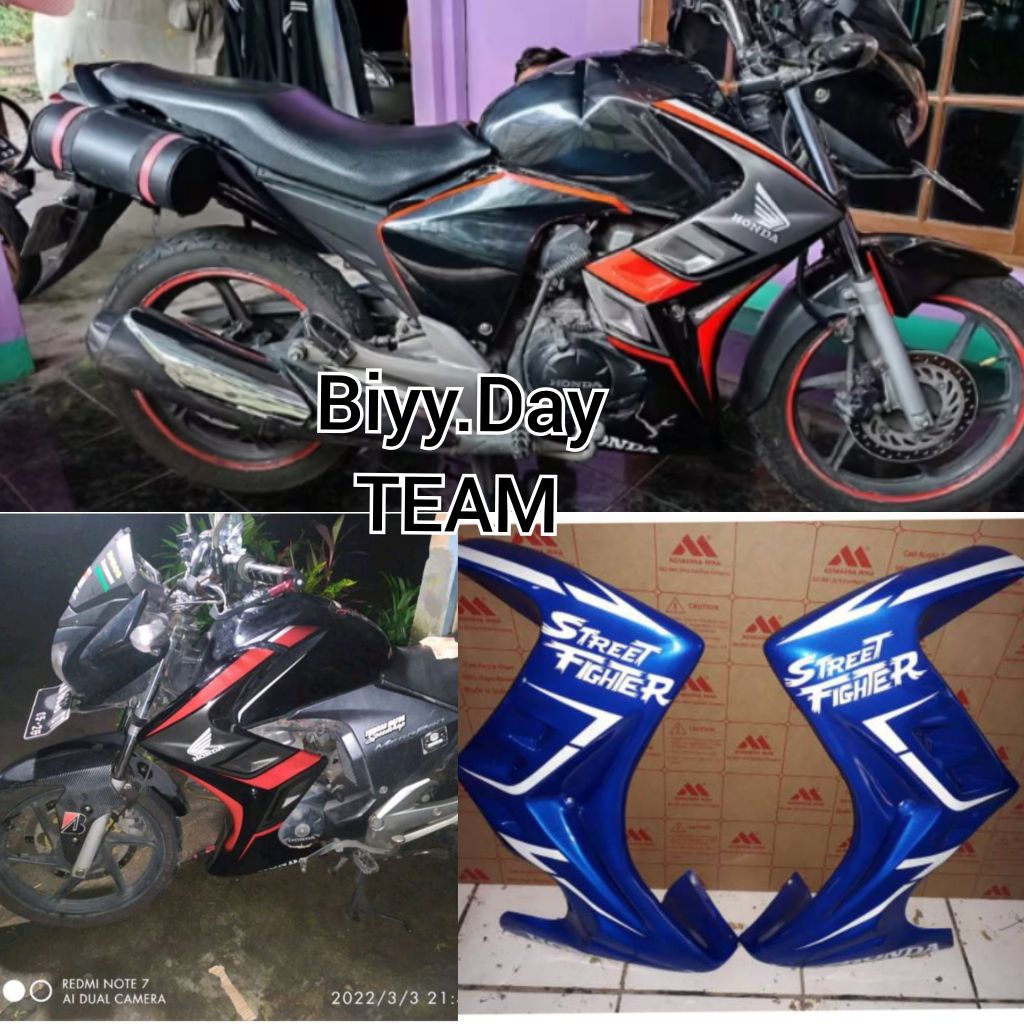 Half Fairing Sayap Honda New Megapro Karbu / New Megapro injeksi Model Ninja fi