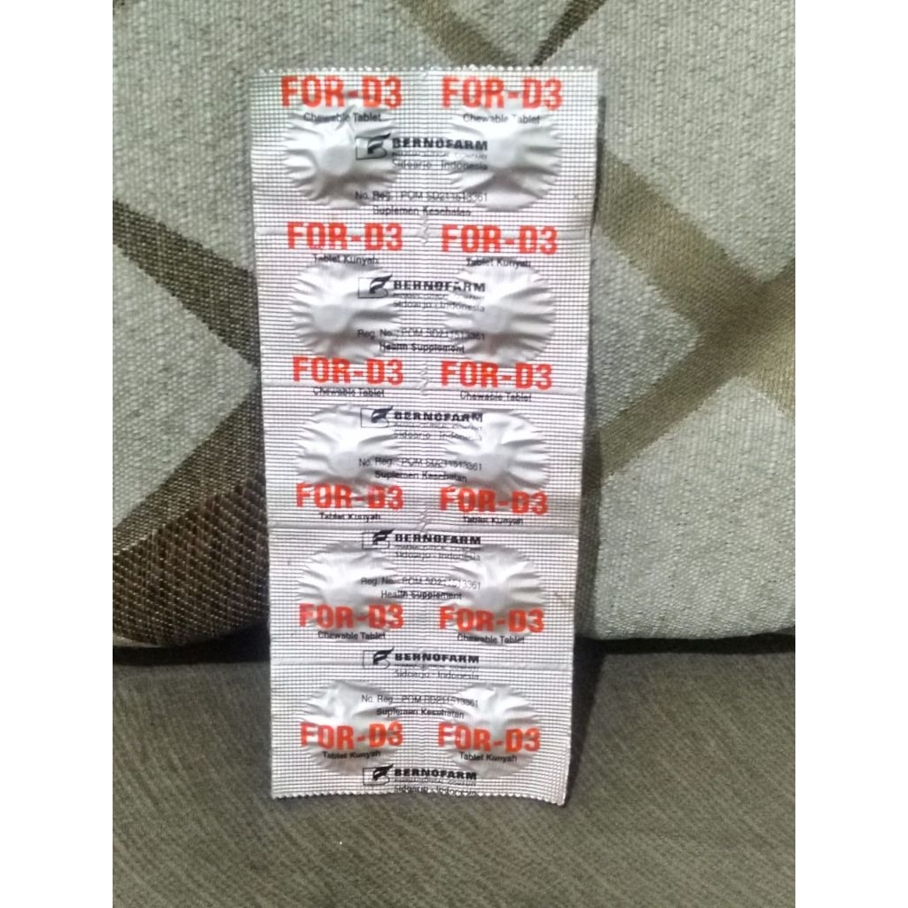 For d3 1000 iu tablet kunyah strip