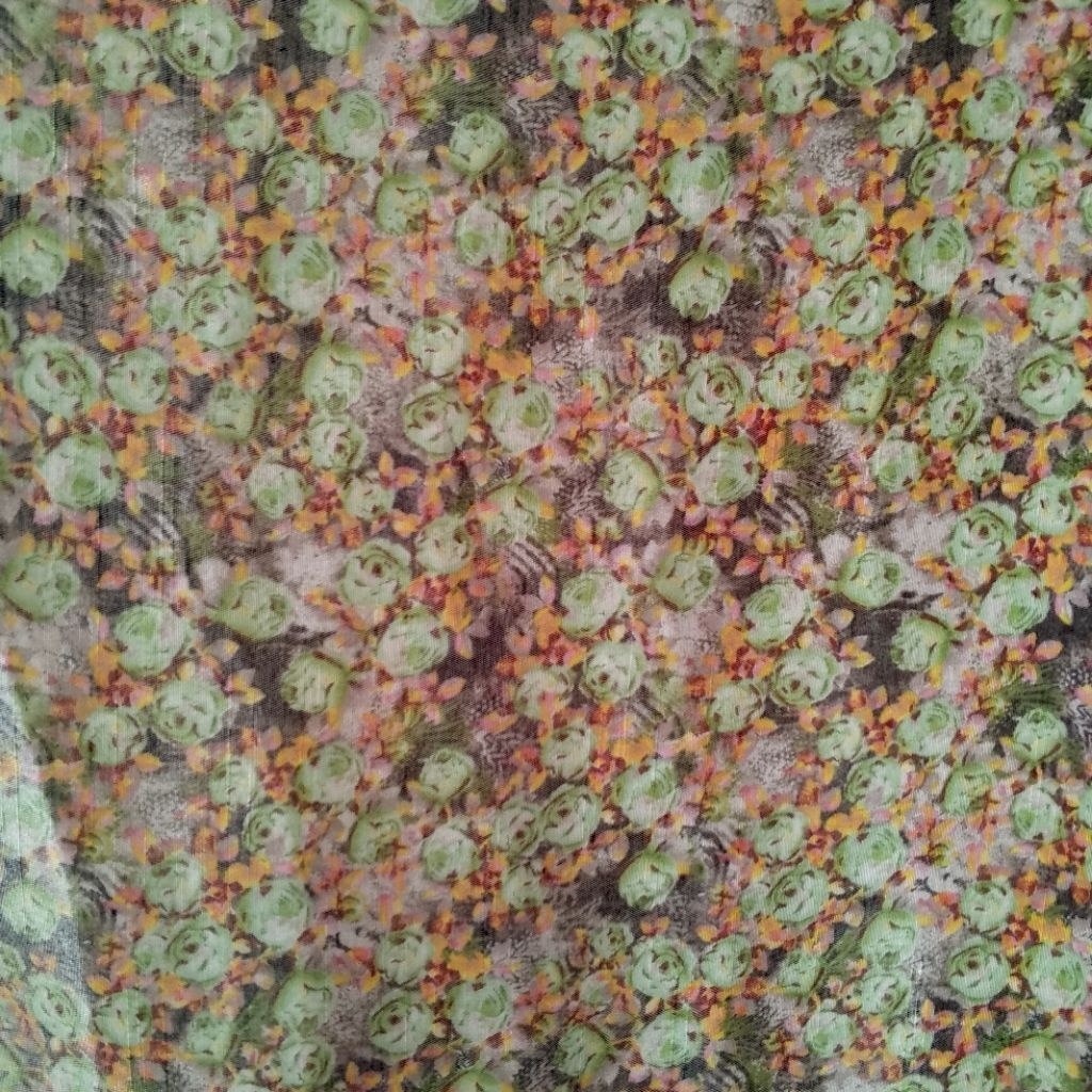 kain katun silky motif bunga premium / bahan katun silky motif bunga premium