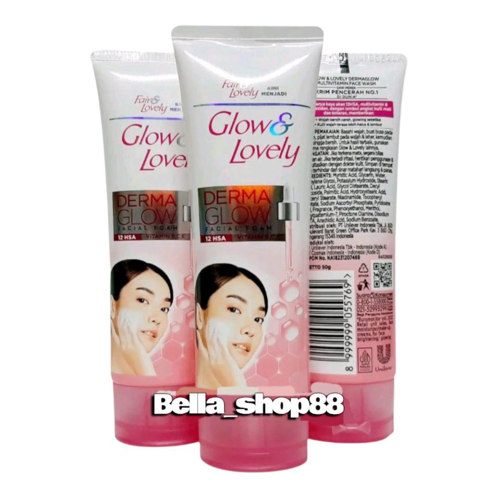 FACIAL FOAM Fair&Lovely Glowing Vit B C E 50 ml ecer