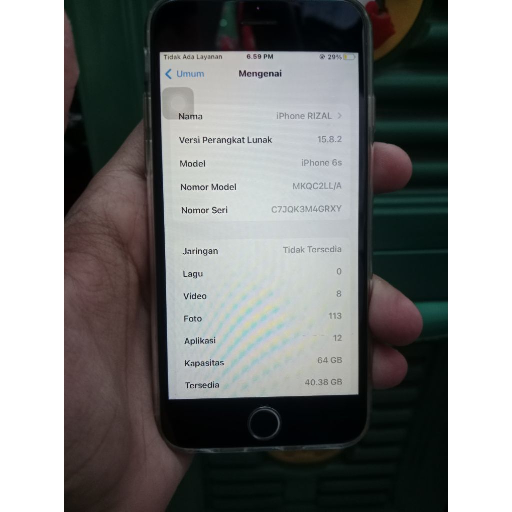 “iPhone 6s 64GB Second Fullset Mulus iCloud Aman Baterai Sehat”