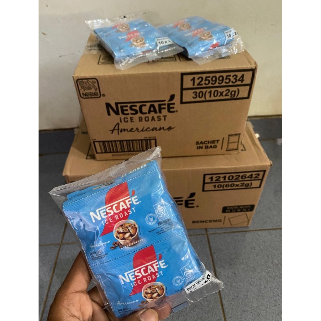 

Nescafe Ice Roast Americano Es kopi Instan 1 Renceng isi (10 Sachet)