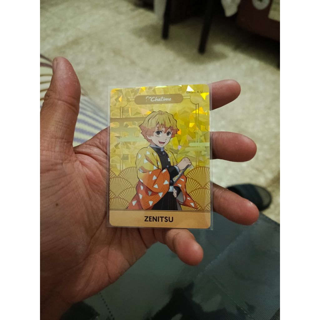 Kartu Demon slayer promo chatime Zenitsu Agatsuma