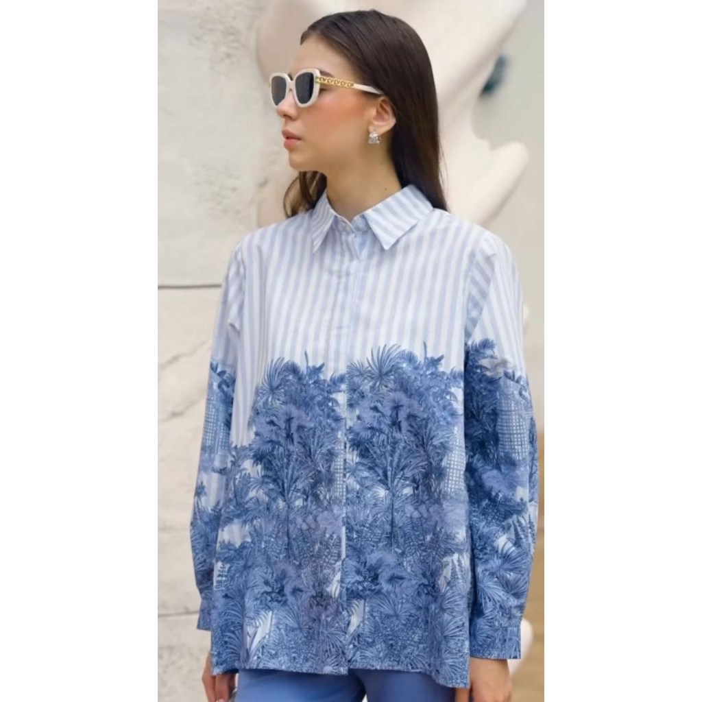Toile Memoirs Cotton Shirt Frost Benang Jarum