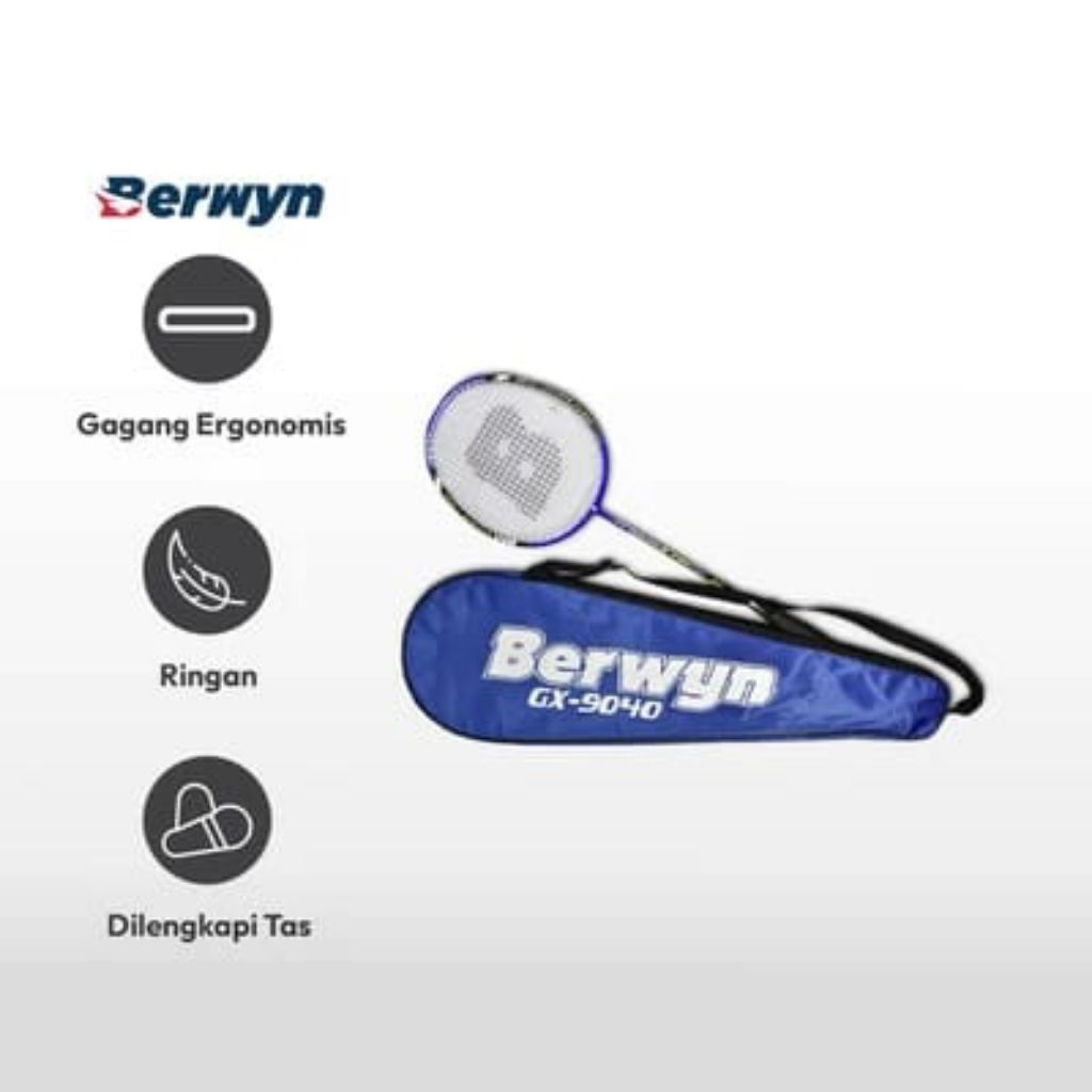 Berwyn Raket Badminton Dengan Cover Gx-9040
