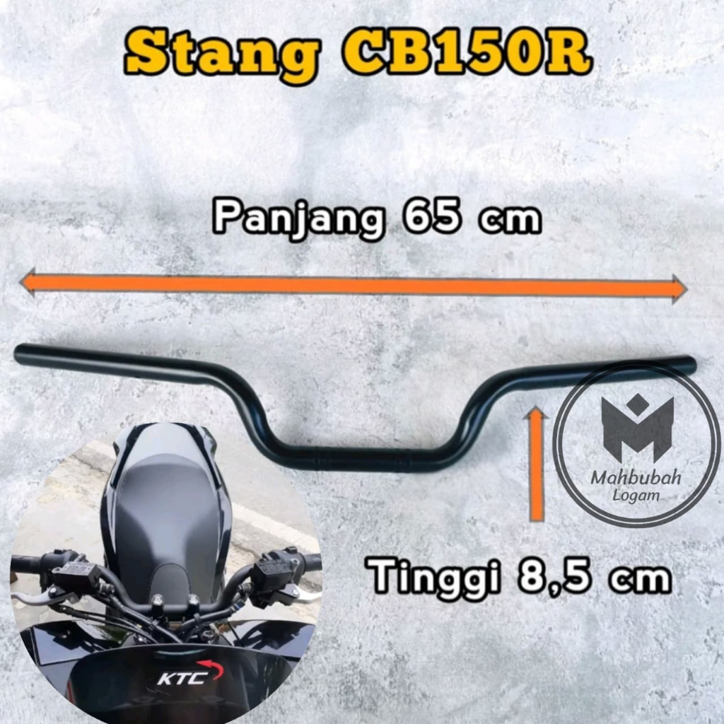 Stang CB150R PNP PCX 160 150 Hitam Anti Karat || Stang CB150R PNP PCX 160 150 Hitam Doff