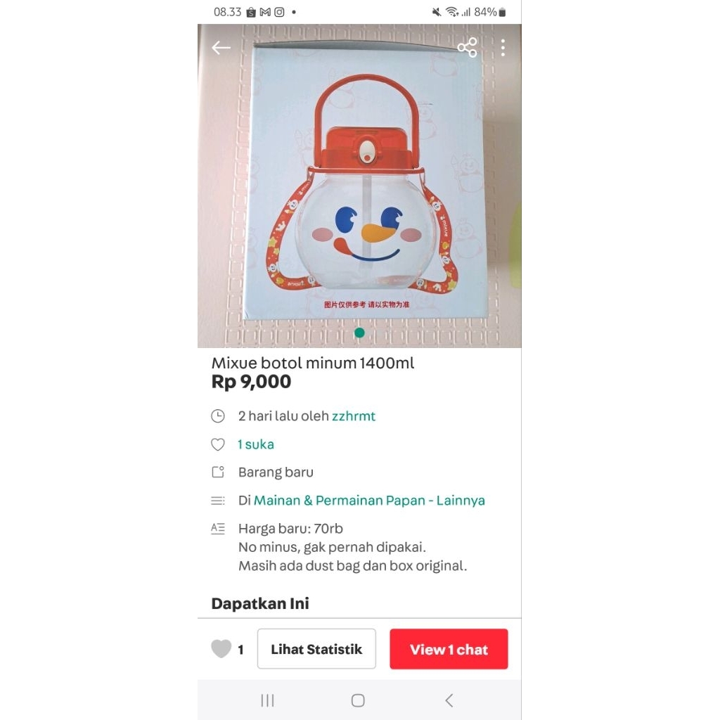 mixue botol minum 1400ml original