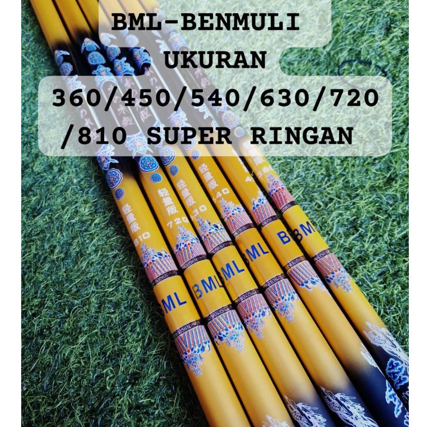 Joran Tegek Pancing BML BENMULI Super Ringan Ruas Panjang 360/450/540/630/720/810