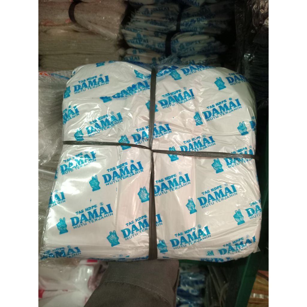 DAMAI/DEAL/GEBYAR/MAHKOTA Kantong Plastik HDPE Transparan no 21 (GROSIR)