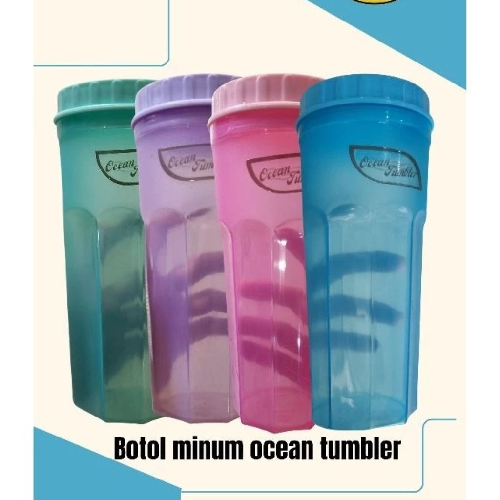 Botol Minum Ocean Aliware 1 Liter Botol Minum Plastik Tutup Putar Rapat Gelas Tutup