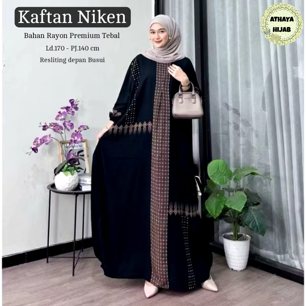 Kaftan Original Athaya Hijab Kaftan Athaya Rayon Premium Tebal Kaftan Athaya