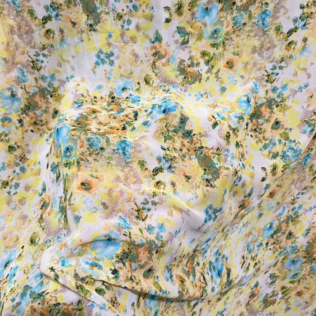 Kain ceruty  motif bunga kecil / kain seruti bahan kebaya /bahan gamis