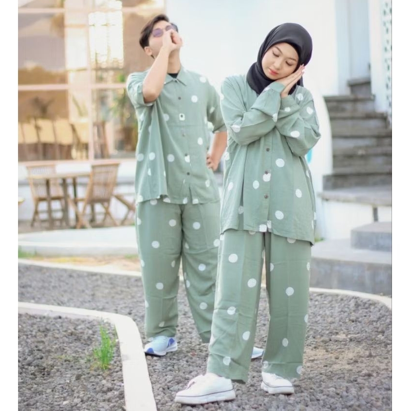 Piyama Cowok Cewek – Baju Tidur Unisex Motif Trendy & Polos Elegan
