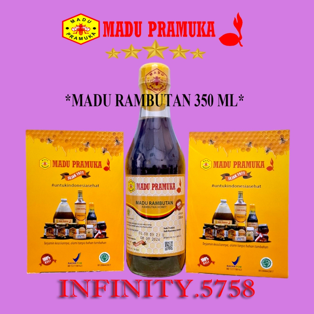 MADU RAMBUTAN MADU PRAMUKA 350 ML (MADU ASLI)