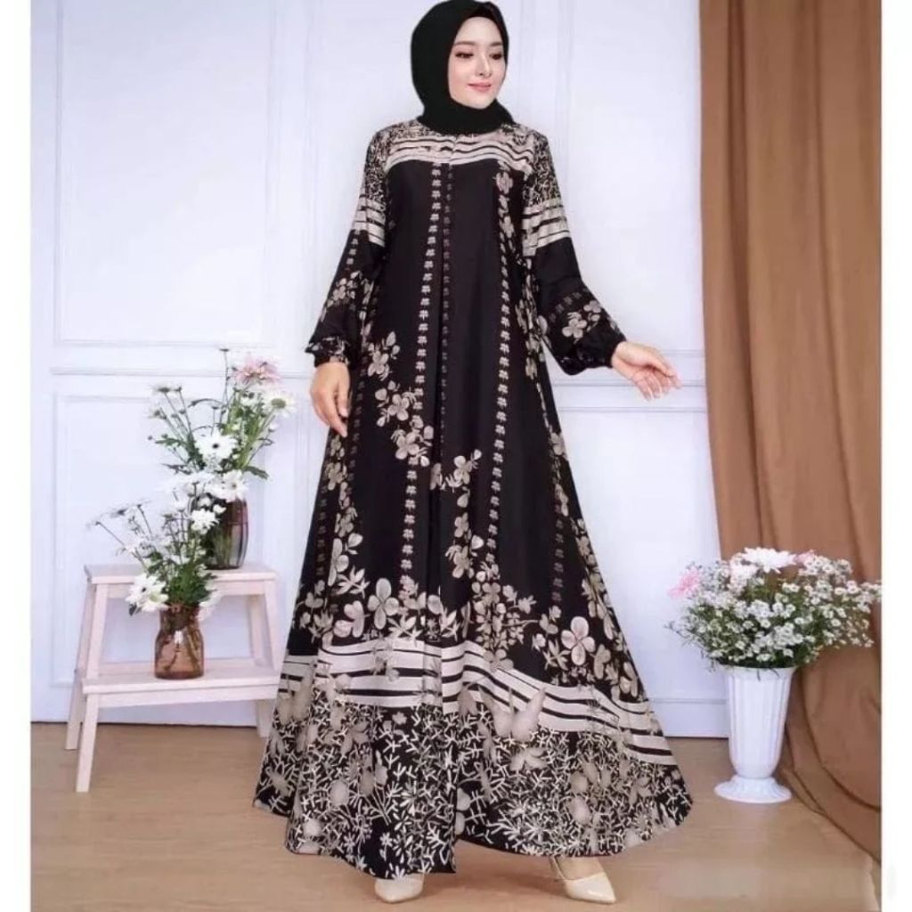 NEW Gamis SELENA TUMPAL TERMURAH / Gamis HYGET TUMPAL terlaris viral/higit motif tumpal murah