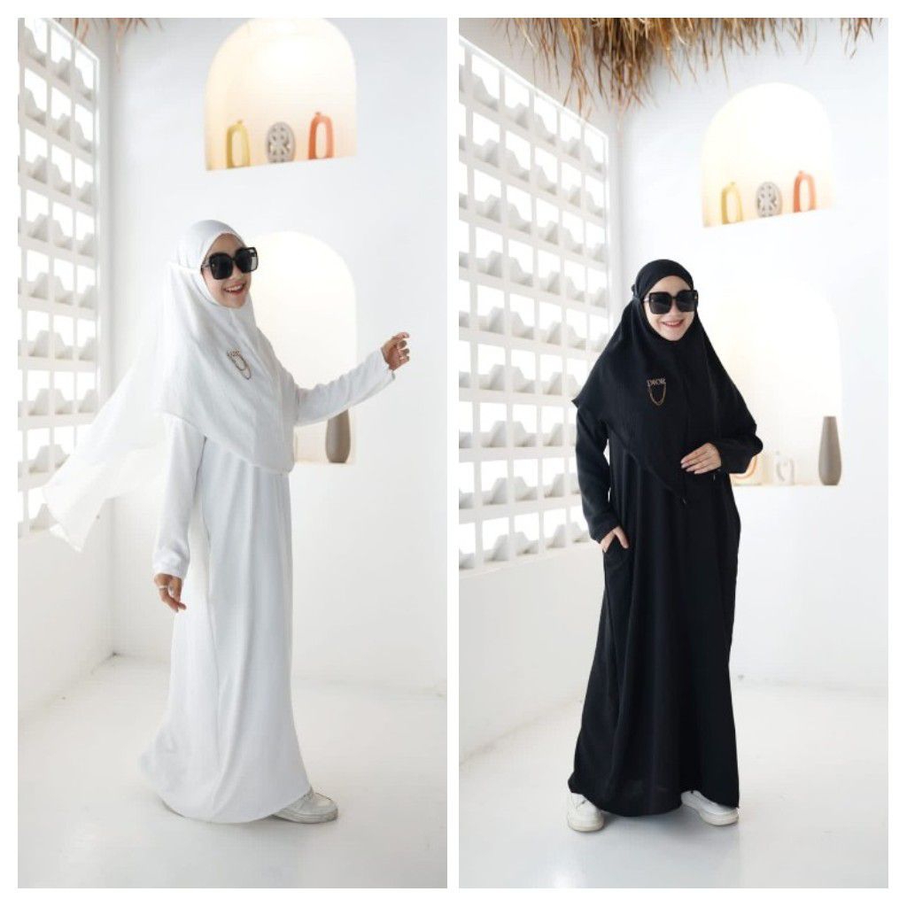 Abaya set crinkle airflow premium//set kerudung//abaya gamis //gamis crinkle//busui