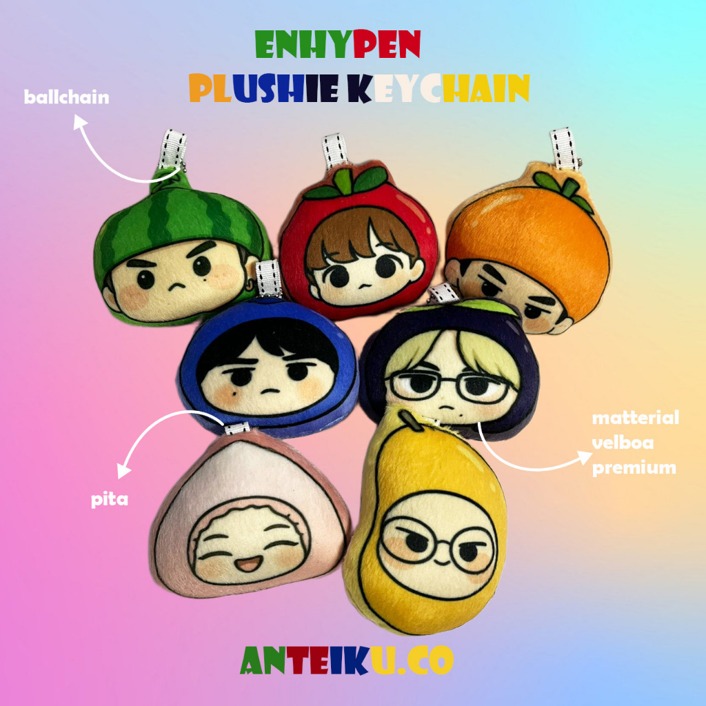 gantungan kunci boneka enhypen / enhypen plushie keychain / enhypen keychain dakron
