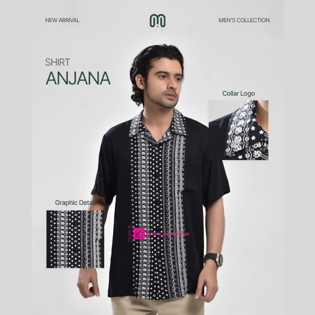 RABBANI X MOT - Shirt Anjana - Kemeja Rayon Pria - Kemeja Cowok - Kemeja koko Rabbani - Bahan Rayon 