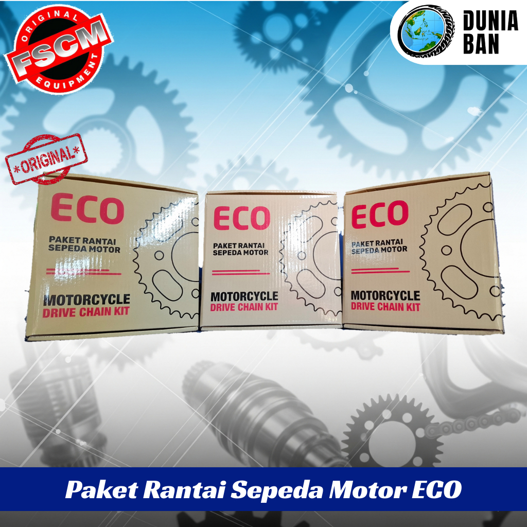 Paket Rantai Motor CHAIN KIT FSCM ECO Silver (ECOS/ECOSH)
